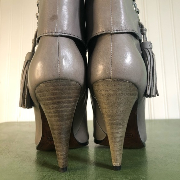 Coach LEGRA Tasseled Fold Over Ankle Boots - Picture 4 of 9